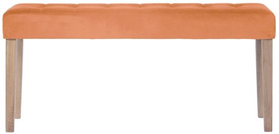 Ashbury Orange Fabric Large Dining Bench