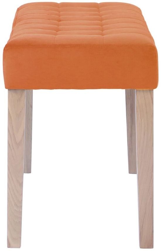 Ashbury Orange Fabric Large Dining Bench