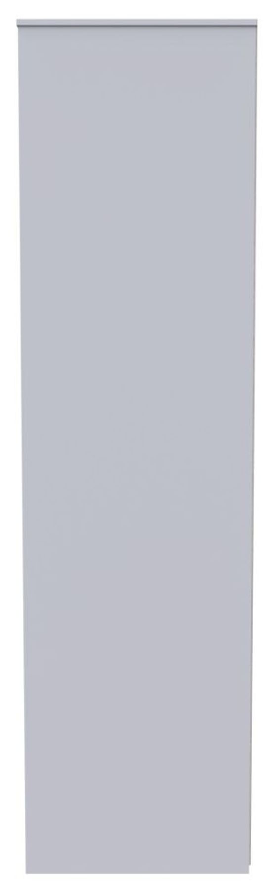 Las Vegas White and Green 2 Door Plain Tall Wardrobe