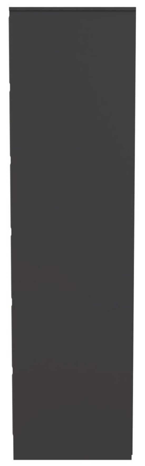 New York Graphite 2 Door Plain Tall Wardrobe