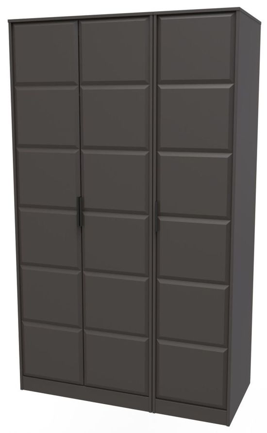 New York Graphite 3 Door Tall Triple Wardrobe