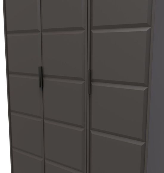 New York Graphite 3 Door Tall Triple Wardrobe