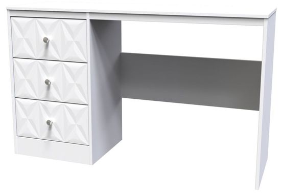 San Jose White 3 Drawer Desk