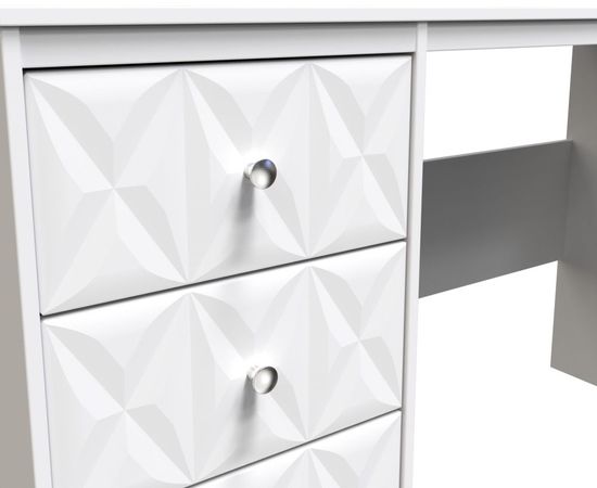 San Jose White 3 Drawer Desk