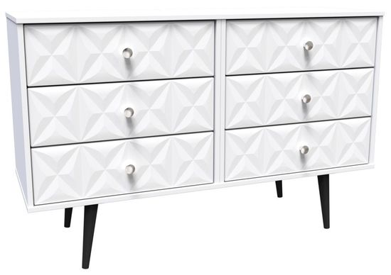 Pixel White 6 Drawer Midi Chest