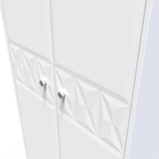 Pixel White 2 Door Plain Tall Wardrobe