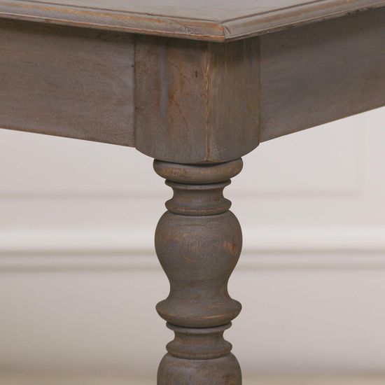 Rustic Mango Wood Column Large Console Table