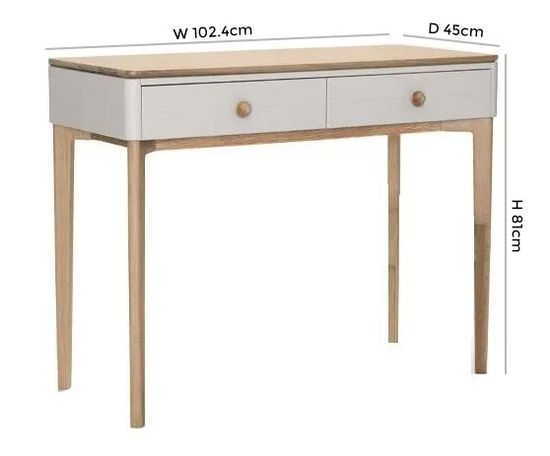 Vida Living Marlow Cashmere Oak Dressing Table