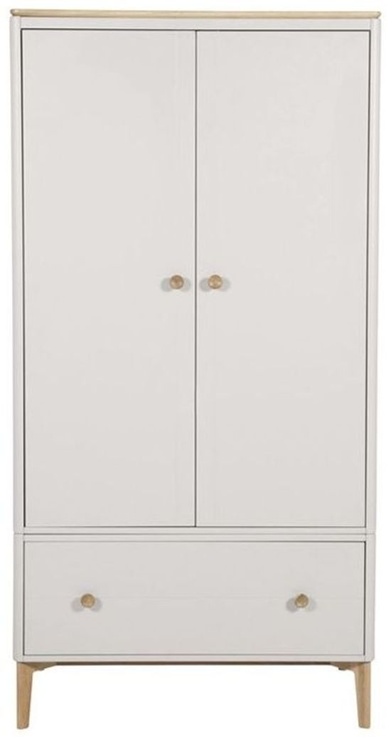 Vida Living Marlow Cashmere Oak 2 Door 1 Drawer Combi Wardrobe