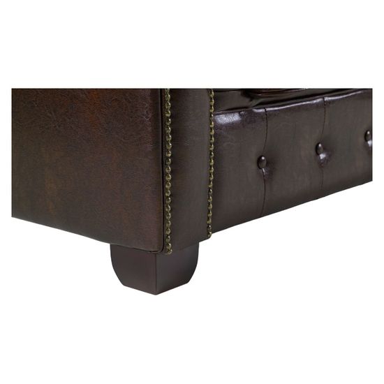 Chesterfield Antique Brown Armchair