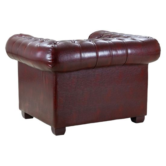 Chesterfield Leather Oxblood Red Armchair