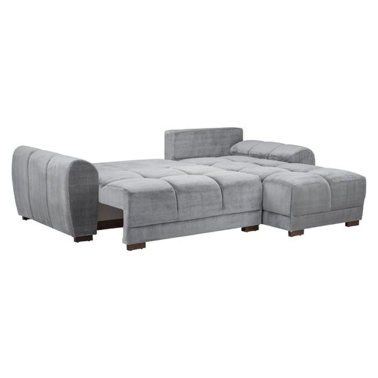 Azzuro Grey Universal Corner Sofabed with Storage