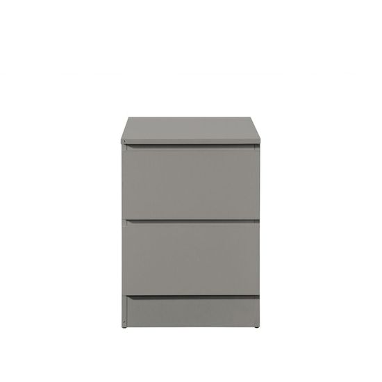 Oslo Grey 2 Drawer Bedside Cabinet