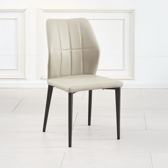 Clearance - Harrow Taupe Leather Dining Chair