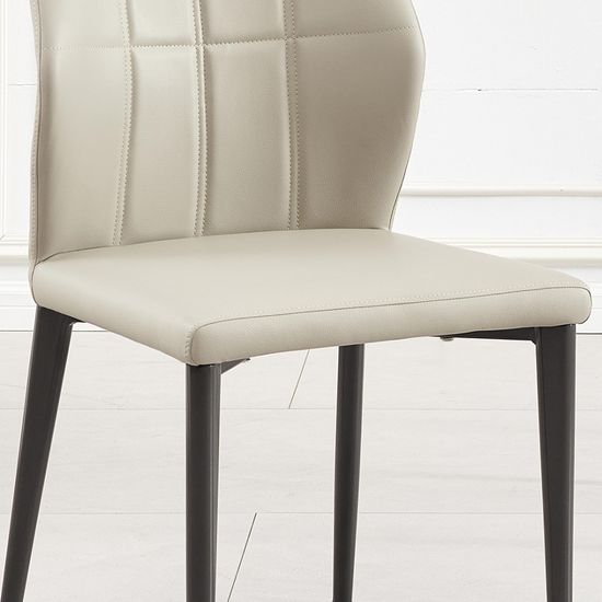 Clearance - Harrow Taupe Leather Dining Chair