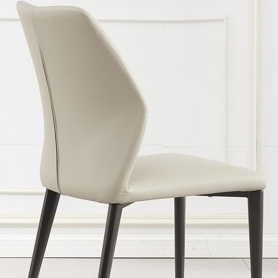 Clearance - Harrow Taupe Leather Dining Chair