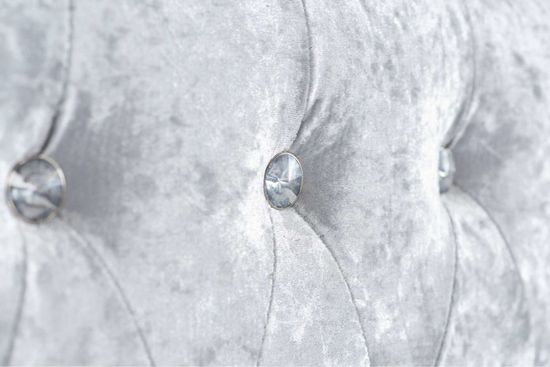 Grande Steel Crushed Velvet Fabric Bed - Sizes Available