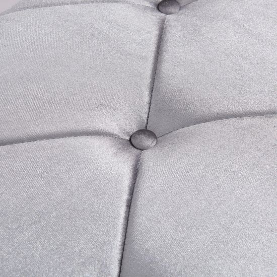 Louis Grey Velvet Fabric 170cm Dining Bench