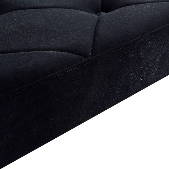 Louis Black Velvet Fabric 170cm Dining Bench