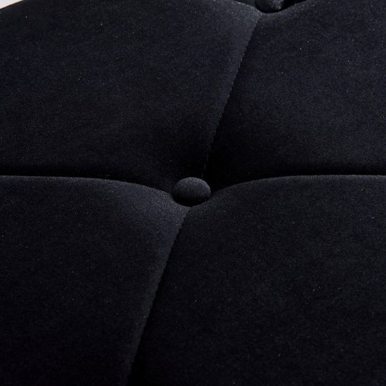 Louis Black Velvet Fabric 170cm Dining Bench