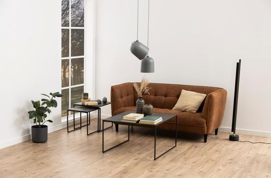 Clearance - Infinity Black Melamine Top Square Large Coffee Table - FSS14837