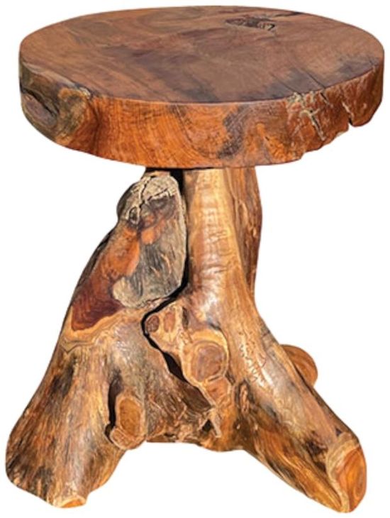 Teak Root Round Side Table