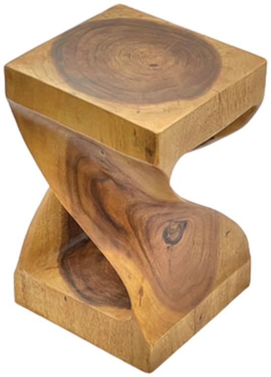 Wooden Twist Lamp Table