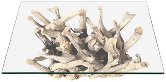 Driftwood Root and Glass Small Coffee Table