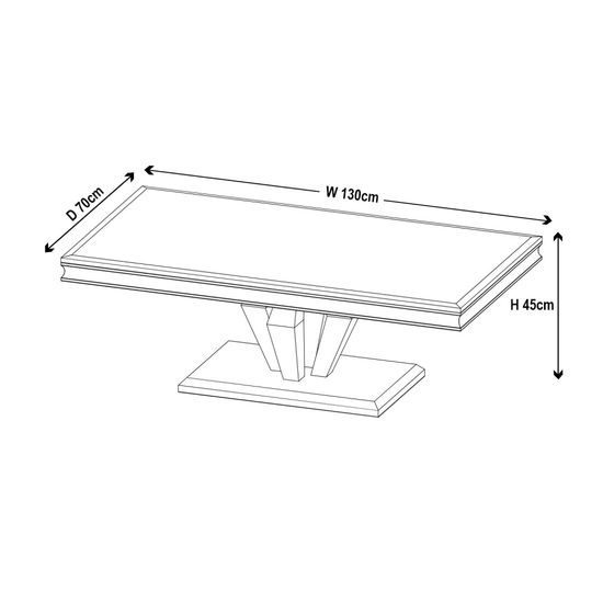 Dolce Grey Marble and Chrome Coffee Table