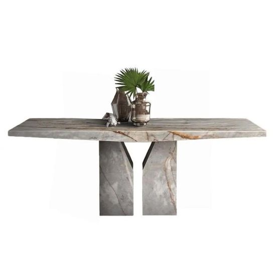 Zenith Marble Pedestal Dining Table - Variation Available