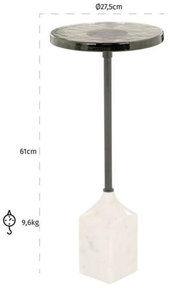 Aurora Glass Round Side Table