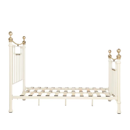 Bronte Cream Metal 4ft 6in Double Bed Frame