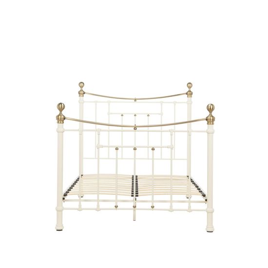 Bronte Cream Metal 4ft 6in Double Bed Frame