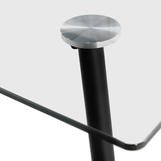 Bentley Designs Martini Clear Tempered Glass 6 Seater Dining Table