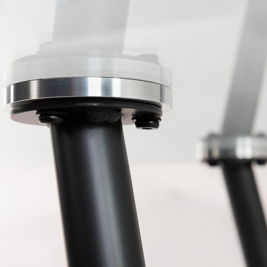 Bentley Designs Martini Clear Tempered Glass 6 Seater Dining Table