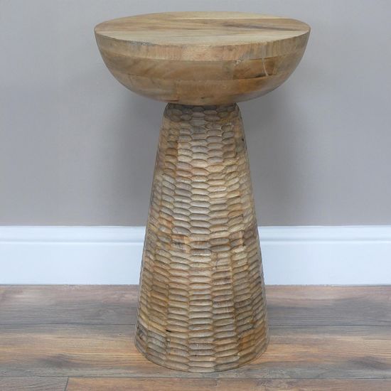Dutch Wooden Round Side Table - 8959