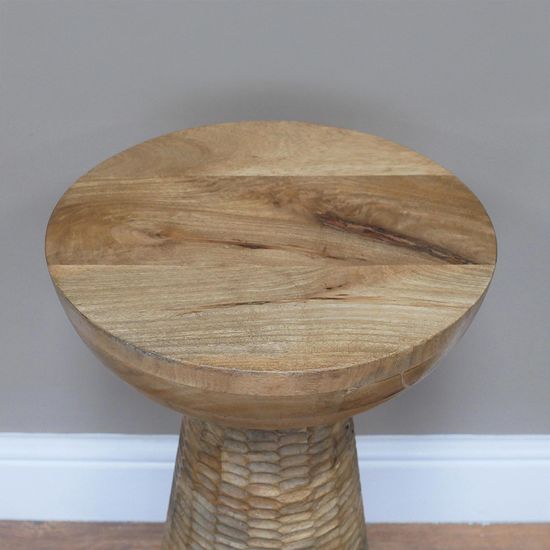Dutch Wooden Round Side Table - 8959