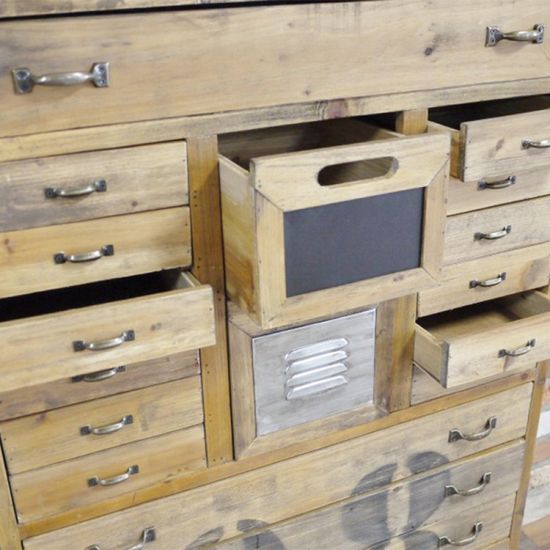 Dutch Wooden Multi Drawer Large Cabinet