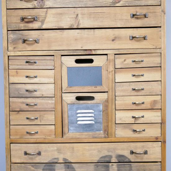 Dutch Wooden Multi Drawer Large Cabinet
