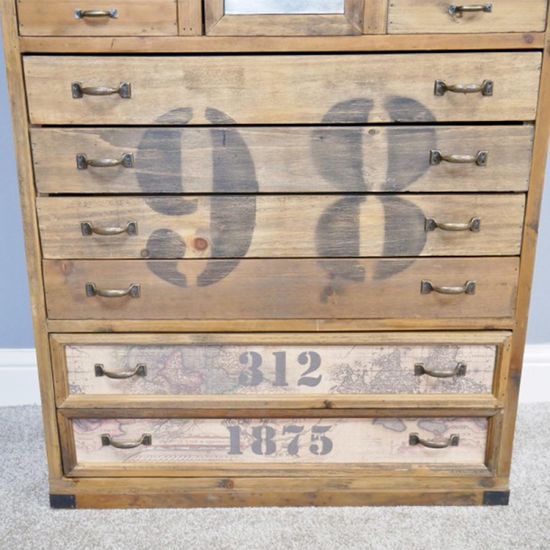 Dutch Wooden Multi Drawer Large Cabinet