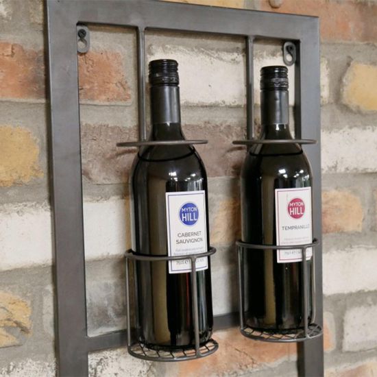 Dutch Black Metal Wine Tall Wall Unit