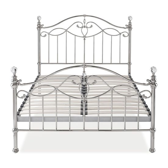 Bentley Designs Elena Shiny Nickel 4ft Small Double Bedstead