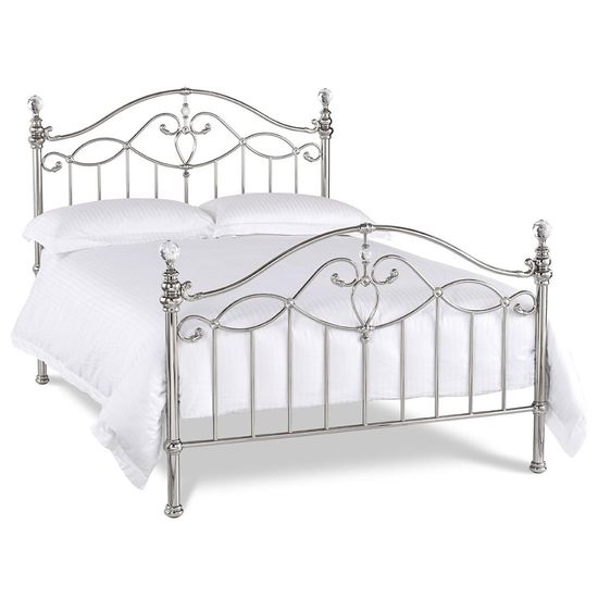 Bentley Designs Elena Shiny Nickel 4ft Small Double Bedstead