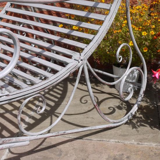 Antique Grey Metal Lounger