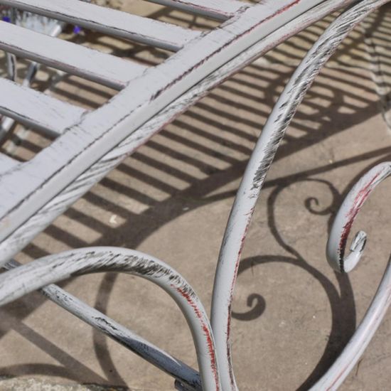 Antique Grey Metal Lounger