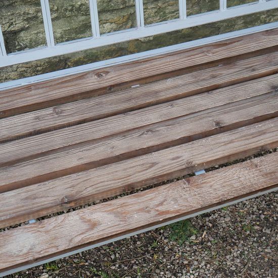 Lincoln Antique Grey and Fir Wood Garden Bench