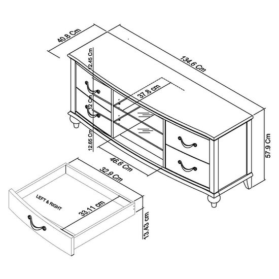 Bentley Designs Montreux Grey Washed Oak and Soft Grey Entertainment Unit 43in Plasma