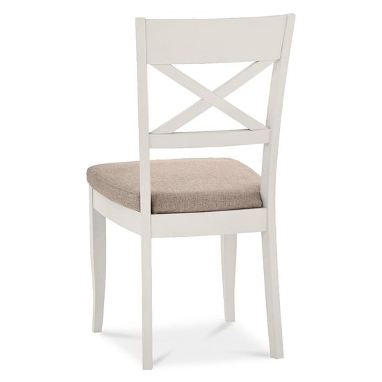 2 x Bentley Designs Montreux Soft Grey X Back Dining Chair - Pebble Grey Fabric