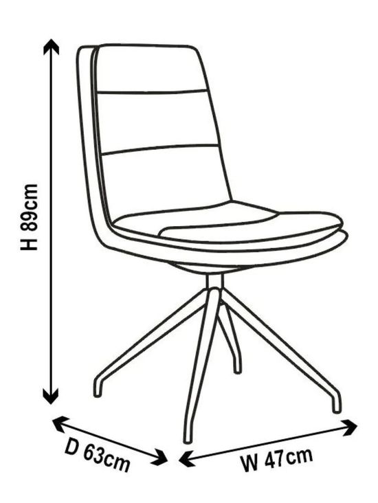 Diego Yellow Leather Swivel Dining Chair with Black Legs