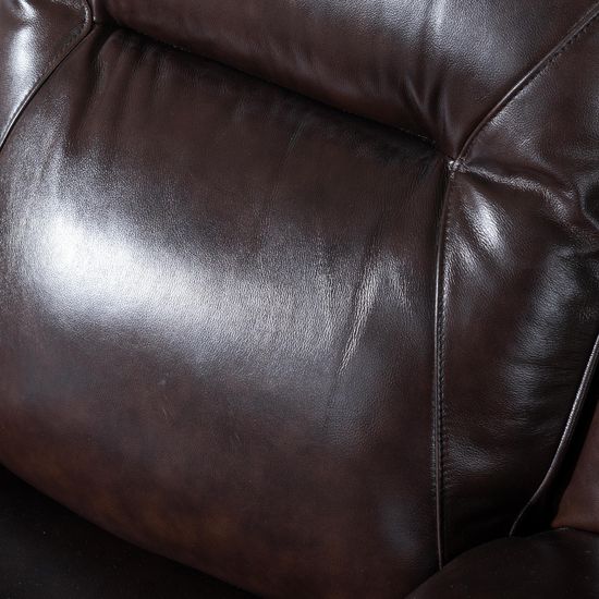 Athena Dark Brown Leather 3 Seater Recliner Sofa